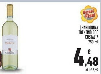 Conad Costalta chardonnay trentino doc offerta