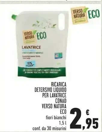 Conad Conad verso natura eco detersivo liquido per lavatrice offerta