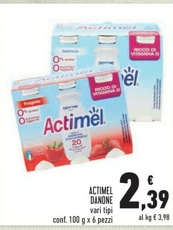 Conad Actimel fragola 600 g(ml) offerta