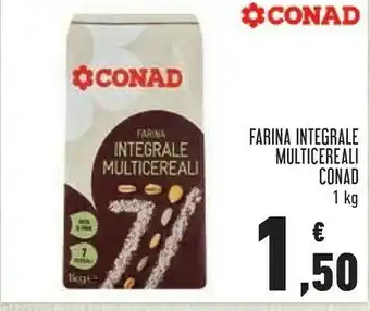 Conad Conad farina integrale multicereali offerta
