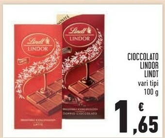 Conad Cioccolato al latte lindor 100 g(ml) offerta