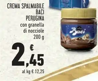 Conad Crema spalmabile baci con granella di nocciole 200 g offerta