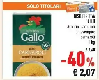 Conad Riso arborio riserva 1000 g(ml) offerta