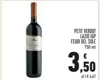 Conad Feudi del sole petit verdot lazio igp offerta