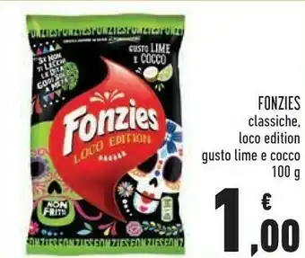 Conad Fonzies classiche, loco edition gusto lime e cocco offerta