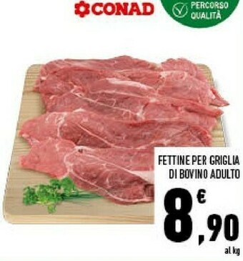 Conad City Fettine per griglia di bovino adulto offerta