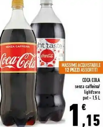 Conad City Coca-cola - coca-cola senza caffeina 1500 g(ml) offerta