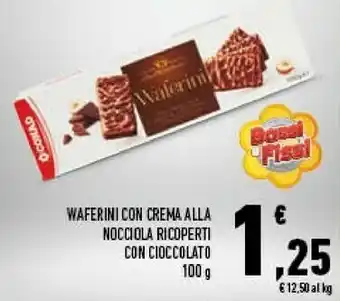 Conad City Conad - waferini con crema alla nocciola ricoperti con cioccolato 100 g(ml) offerta