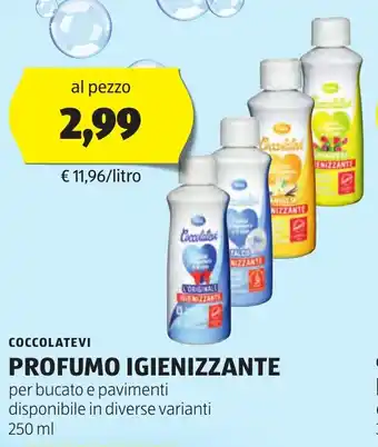 ALDI COCCOLATEVI PROFUMO IGIENIZZANTE 250 ml offerta