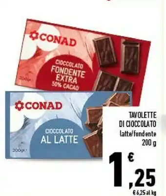 Conad - cioccolato al latte 200 g(ml)