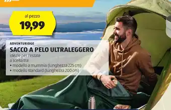 ALDI ADVENTURIDGE SACCO A PELO ULTRALEGGERO offerta