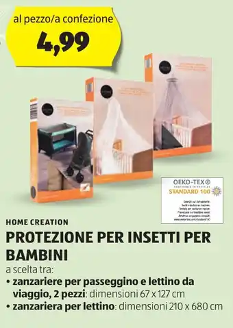 ALDI HOME CREATION PROTEZIONE PER INSETTI PER BAMBINI offerta