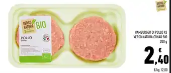 Conad Hamburger di Pollo x2 Verso Natura Conad Bio 200g offerta