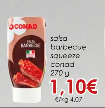Conad Conad Salsa barbecue squeeze 270g offerta