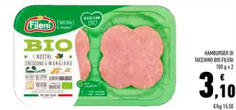 Conad Fileni Hamburger di Tacchino Bio 100g x 2 offerta