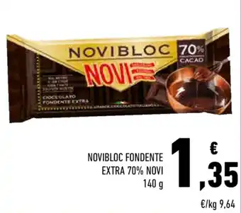 Conad Novi Novibloc Fondente Extra 70% 140g offerta