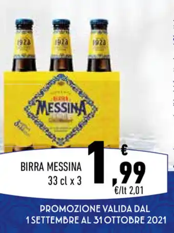 Conad Messina Birra 33cl x 3 offerta