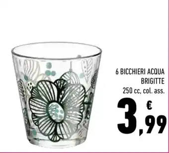Conad Brigitte 6 Bicchieri Acqua 250cc. offerta