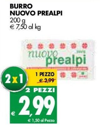 Tigros Burro Nuovo Prealpi 200g offerta