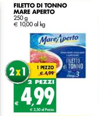 Tigros Mare Aperto Filetto di Tonno 250g offerta