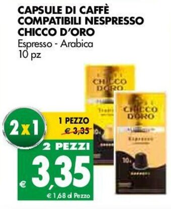 Tigros Chicco d'Oro Capsule di Caffè Compatibili Nespresso 10pz offerta