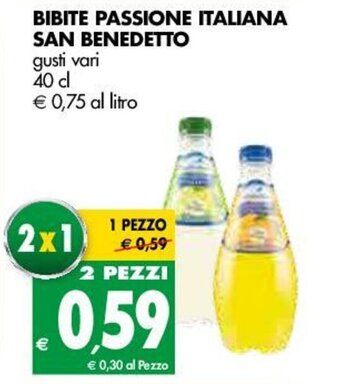Tigros San Benedetto Bibite Passione Italiana 40cl offerta