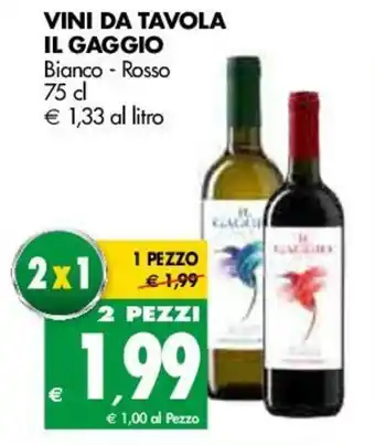 Tigros ll Gaggio Vini da Tavola 75cl offerta