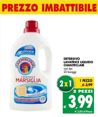 Tigros Chanteclair Detersivo Lavatrice Liquido 23 lavaggi offerta