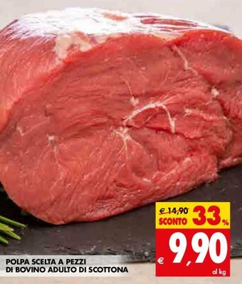 Tigros Polpa Scelto a Pezzi di Bovino Adulto di Scottona offerta