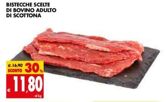 Tigros Bistecche Scelte di Bovino Adulto di Scottona offerta