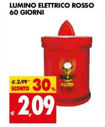 Tigros Lumino Elettrico Rosso 60 Giorni offerta