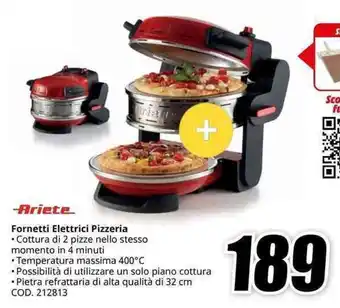 MediaWorld Ariete Fornetti Elettrici Pizzeria offerta