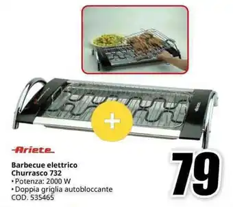 MediaWorld Ariete Barbecue elettrico Churrasco 732 offerta