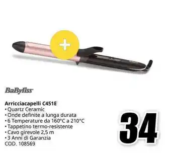 MediaWorld BaByliss Arricciacapelli C451E offerta