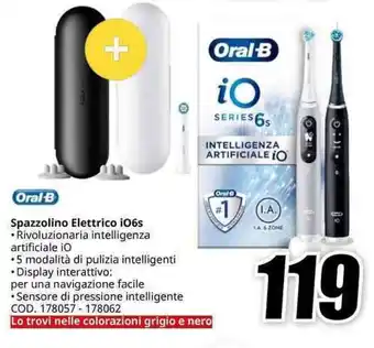 MediaWorld Oral-B Spazzolino Elettrico iO6s offerta