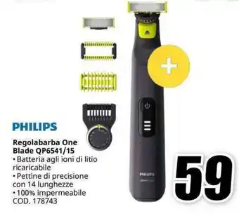 MediaWorld PHILIPS Regolabarba One Blade QP6541/15 offerta