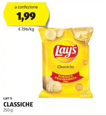 ALDI LAY'S CLASSICHE 250 g offerta
