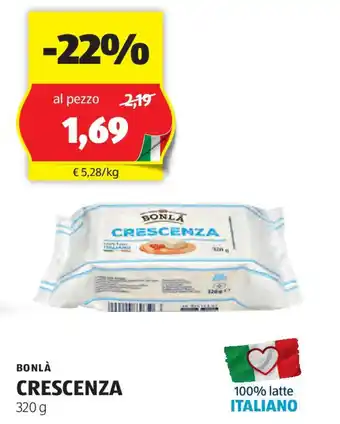 ALDI BONLÀ CRESCENZA 320 g offerta