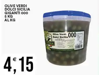 Vantaggio Cash&Carry OLIVE VERDI DOLCI SICILIA GIGANTI 000 5 KG offerta