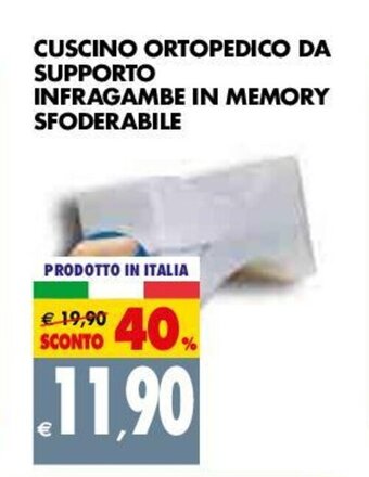 Tigros Cuscino Ortopedico da Supporto Infragambe in Memory Sfoderabile offerta