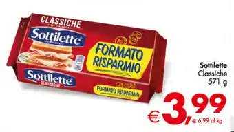 Deco Supermercati Sottilette Classiche 571 g offerta