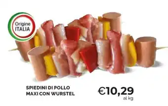 Mercatò SPIEDINI DI POLLO MAXI CON WURSTEL offerta