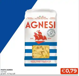 Mercatò PASTA AGNESI vari tipi gr 500 offerta