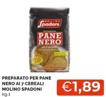 PREPARATO PER PANE NERO AI 7 CEREALI MOLINO SPADONI kg.1