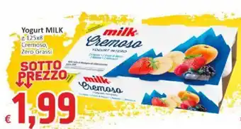 Paghi Poco Yogurt MILK g 125x8 Cremoso, Zero Grassi offerta