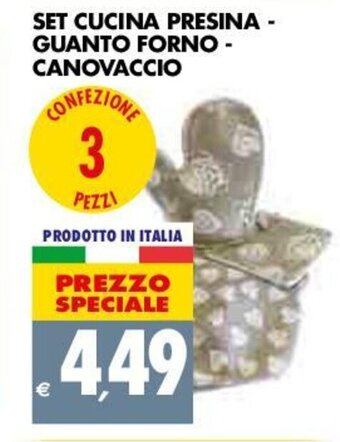 Set Cucina Presina - Guanto Forno - Canovaccio