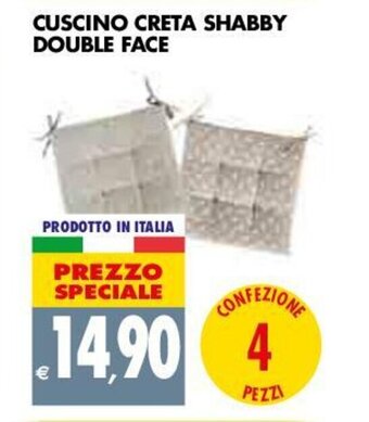 Tigros Cuscino Creta Shabby Double Face offerta