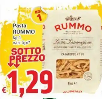 Paghi Poco Pasta RUMMO kg 1 vari tipi offerta