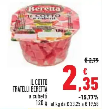 Conad IL COTTO FRATELLI BERETTA a cubetti 120 g offerta