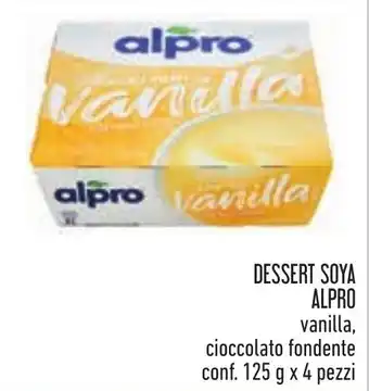 Conad DESSERT SOYA ALPRO vanilla, cioccolato fondente conf. 125 g x 4 pezzi offerta